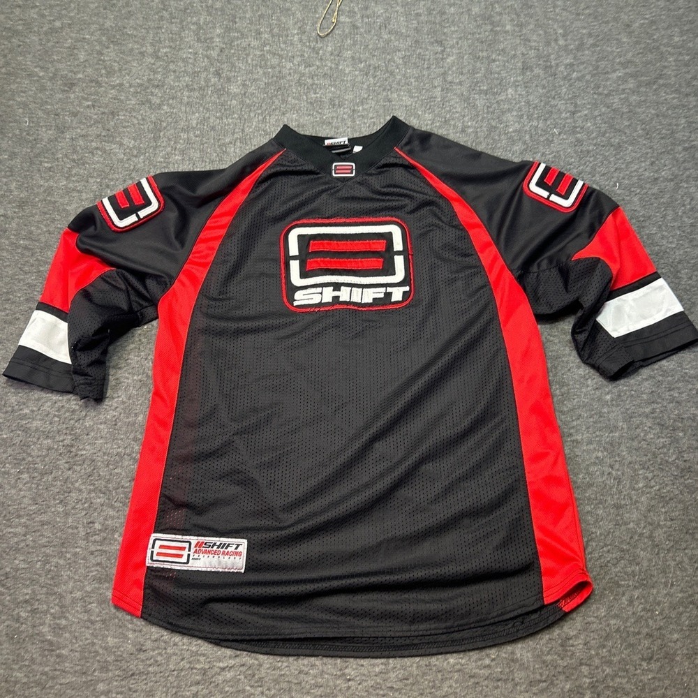 SHIFT racing Mens Small Jersey Black Red White Motocross Dirt Bike Racing